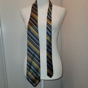 Striped Men's Tie in Blue and Gold Centurion San Francisco